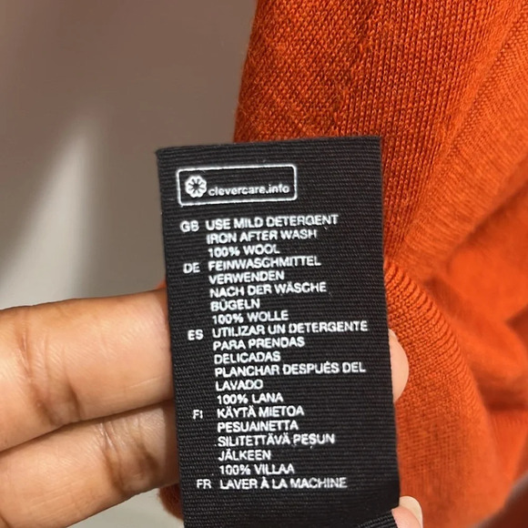 & Other Stories Wool Long Sleeve Jumper Terracotta Sz XS - Picture 6 of 6